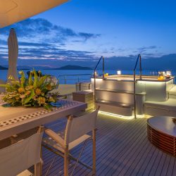 Sundeck jacuzzi by night